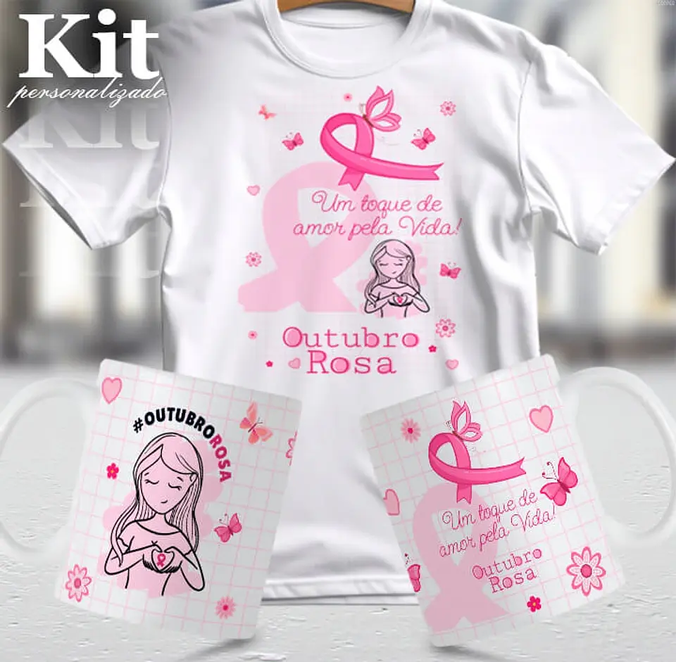 22 Artes para Canecas e Camisa Outubro Rosa Arquivo Editável 4