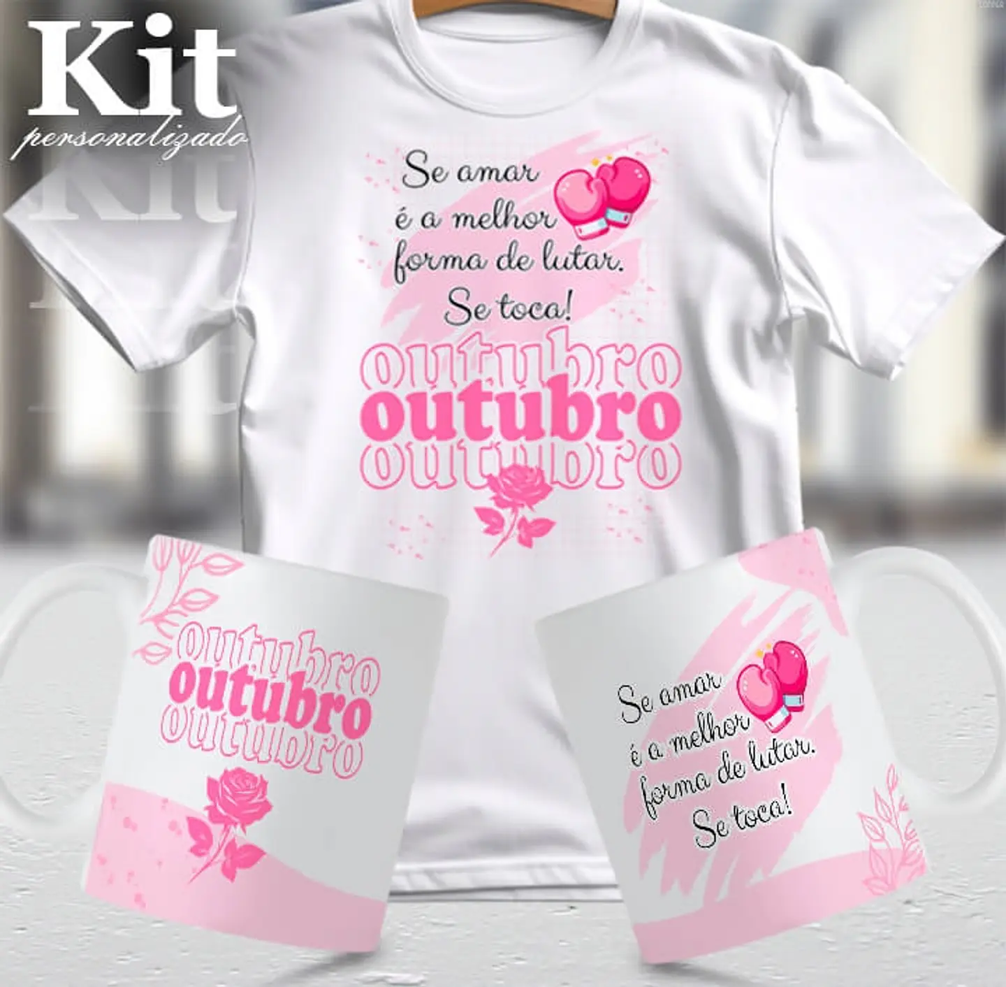 22 Artes para Canecas e Camisa Outubro Rosa Arquivo Editável 5