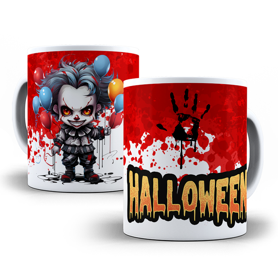 16 Artes para Canecas Dia das Bruxas Filme Halloween Arquivo em Png 15