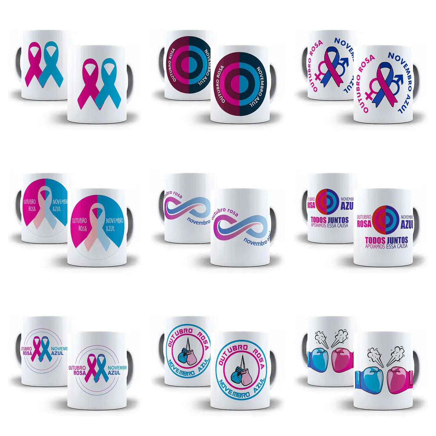 30 Artes para Canecas Outubro Rosa Arquivo Png  1