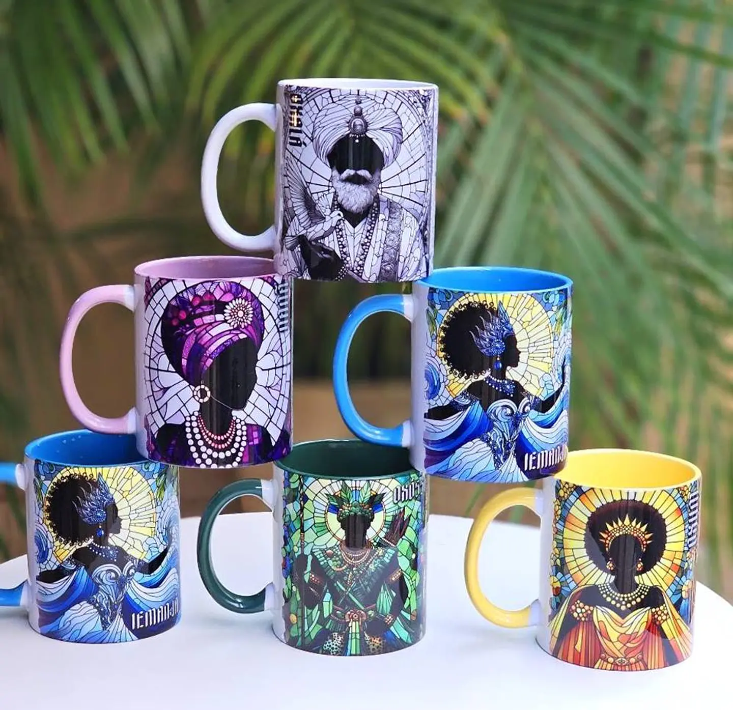 78 Artes para Caneca e Azulejo Orixás Vitral Arquivo em Jpg 7