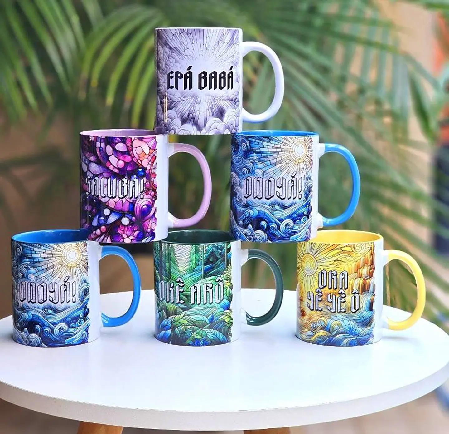 78 Artes para Caneca e Azulejo Orixás Vitral Arquivo em Jpg 8