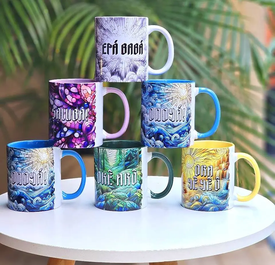 78 Artes para Caneca e Azulejo Orixás Vitral Arquivo em Jpg 8