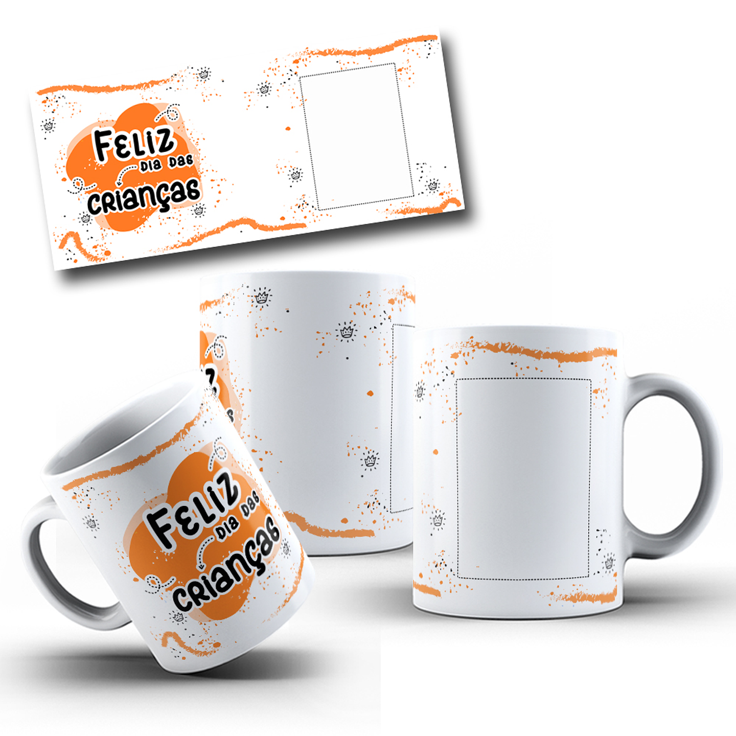 3 Artes para Caneca Dia das Crianças Arquivo em Jpg  1