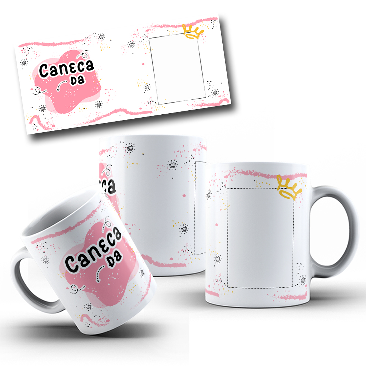 3 Artes para Caneca Dia das Crianças Arquivo em Jpg  2
