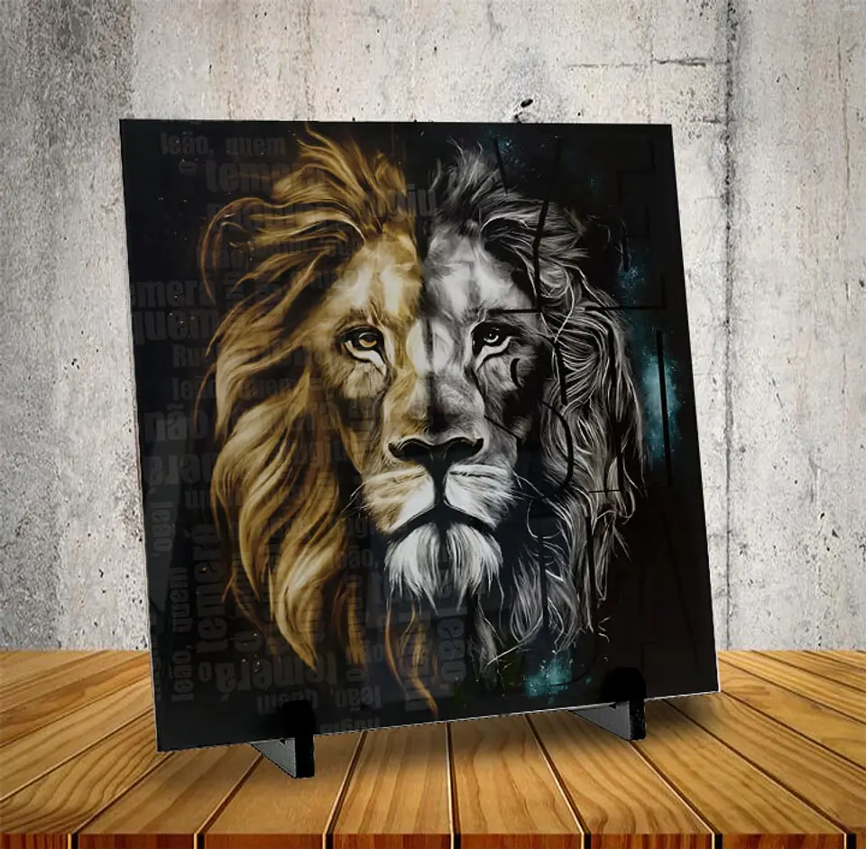 4 Artes para Azulejo Leão de Judá Arquivo Editável 3