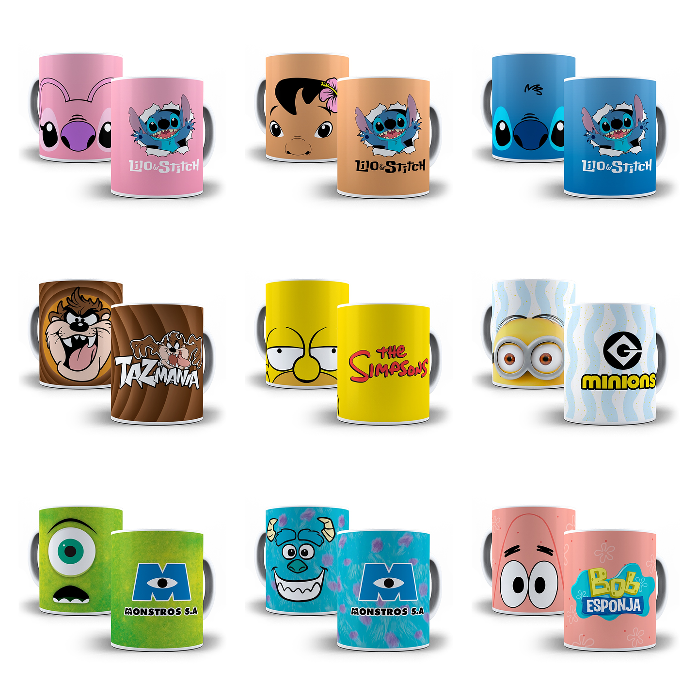 22 Artes para Caneca Personagens Infantil Arquivo em Jpg 2