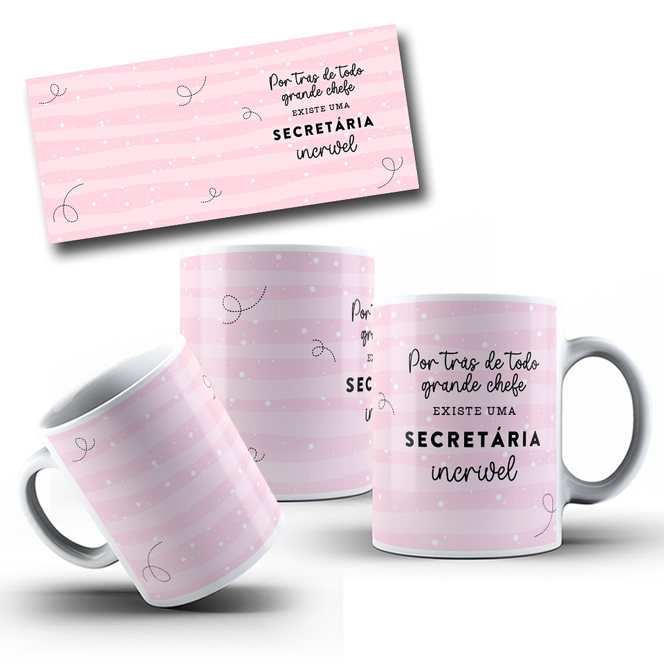 4 Artes para Caneca Secretária Arquivo em Jpg  4