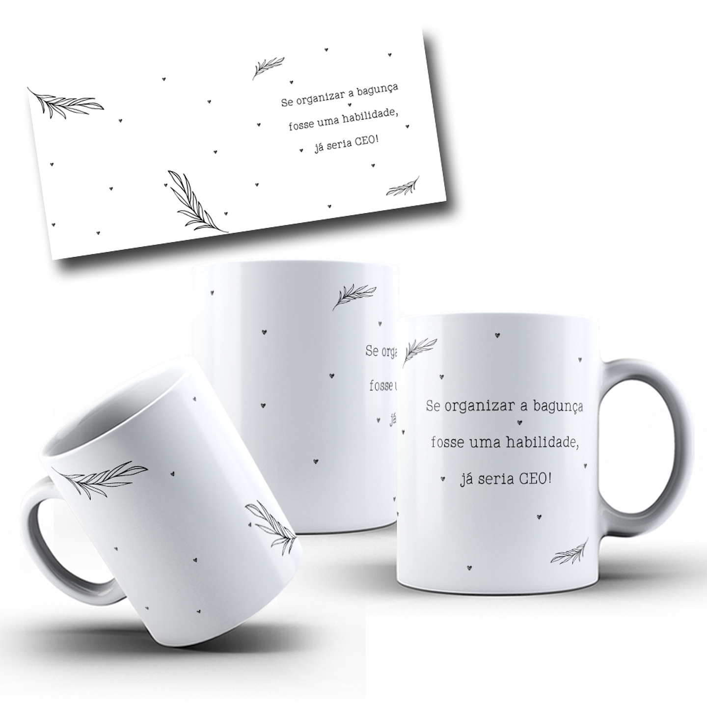 4 Artes para Caneca Secretária Arquivo em Jpg  5