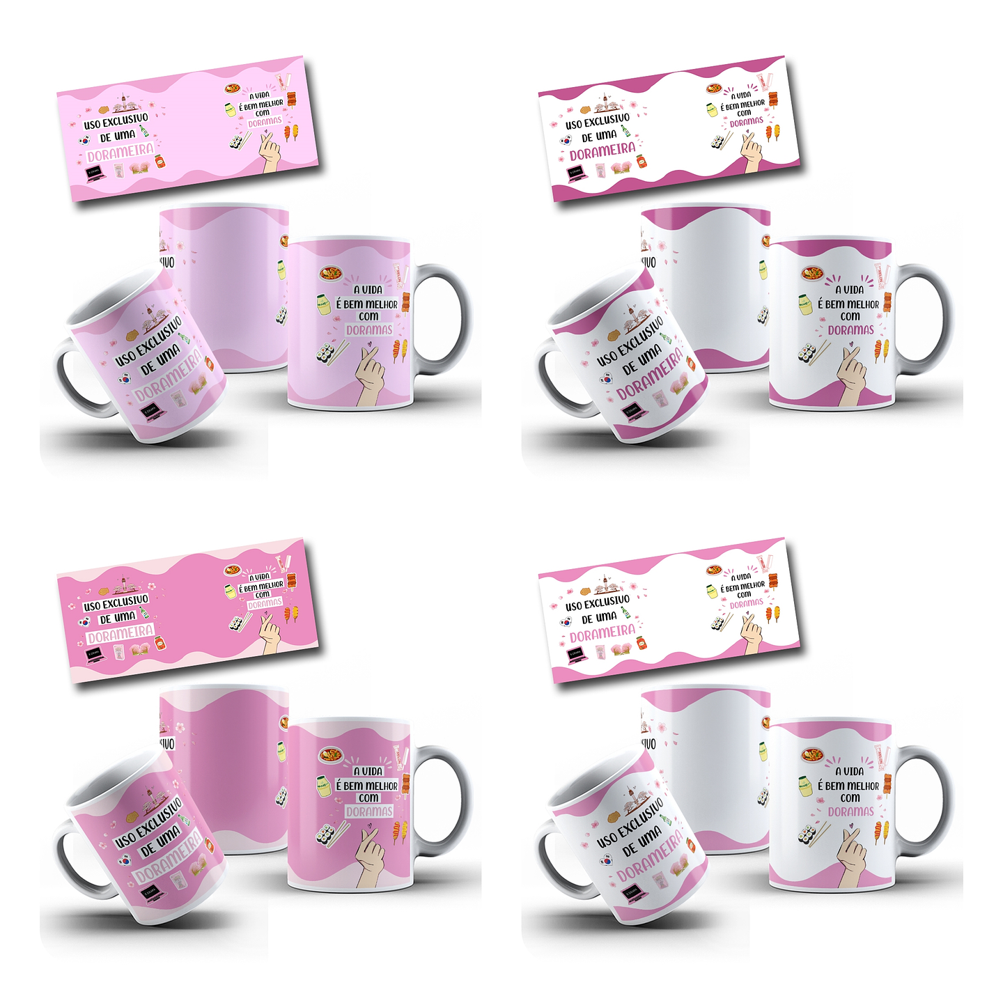 23 Artes para Caneca Uso Exclusivo Dorameira Arquivo em Png   3