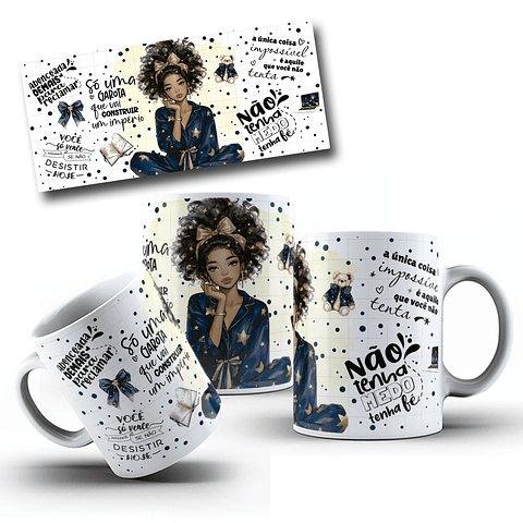 5 Artes para Caneca Frases Femininas Arquivo Editável 