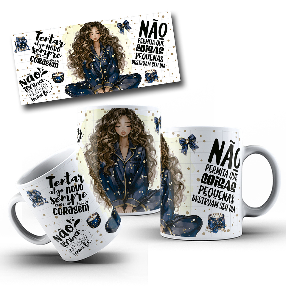 5 Artes para Caneca Frases Femininas Arquivo Editável  2