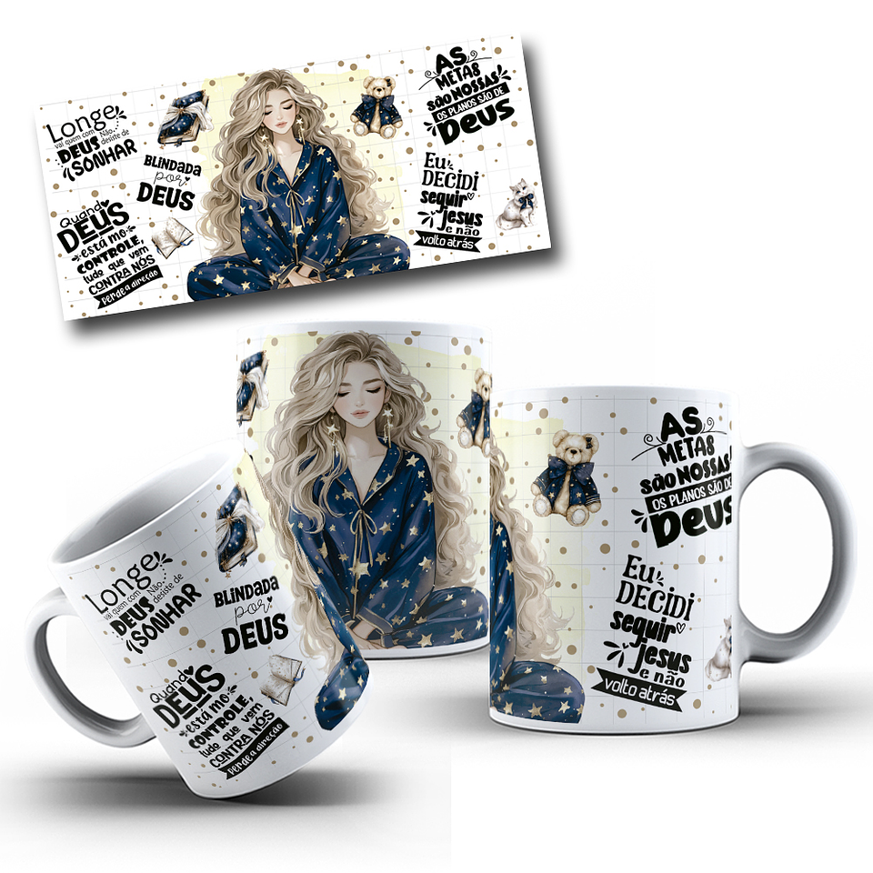 5 Artes para Caneca Frases Femininas Arquivo Editável  5