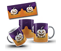 6 Artes para Caneca Abobora Halloween Arquivo Editável