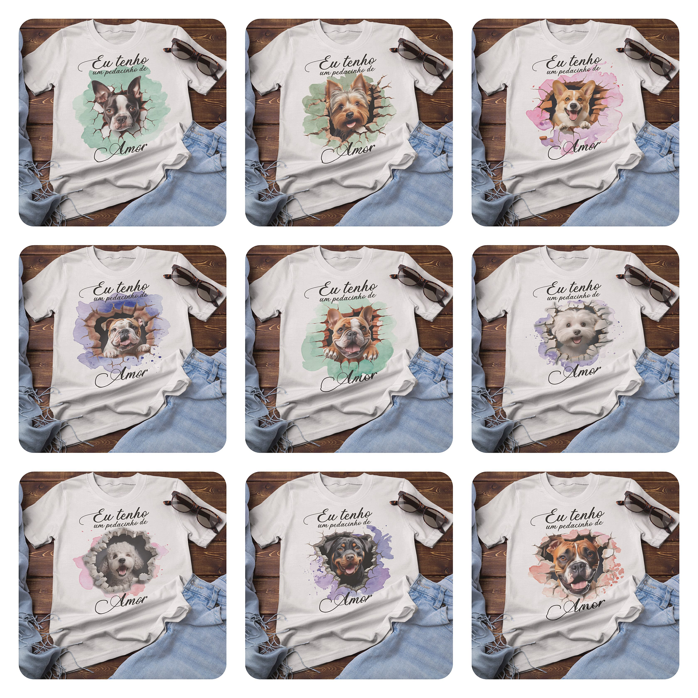 36 Artes para Camisas Pets Animais Arquivo em Png 4