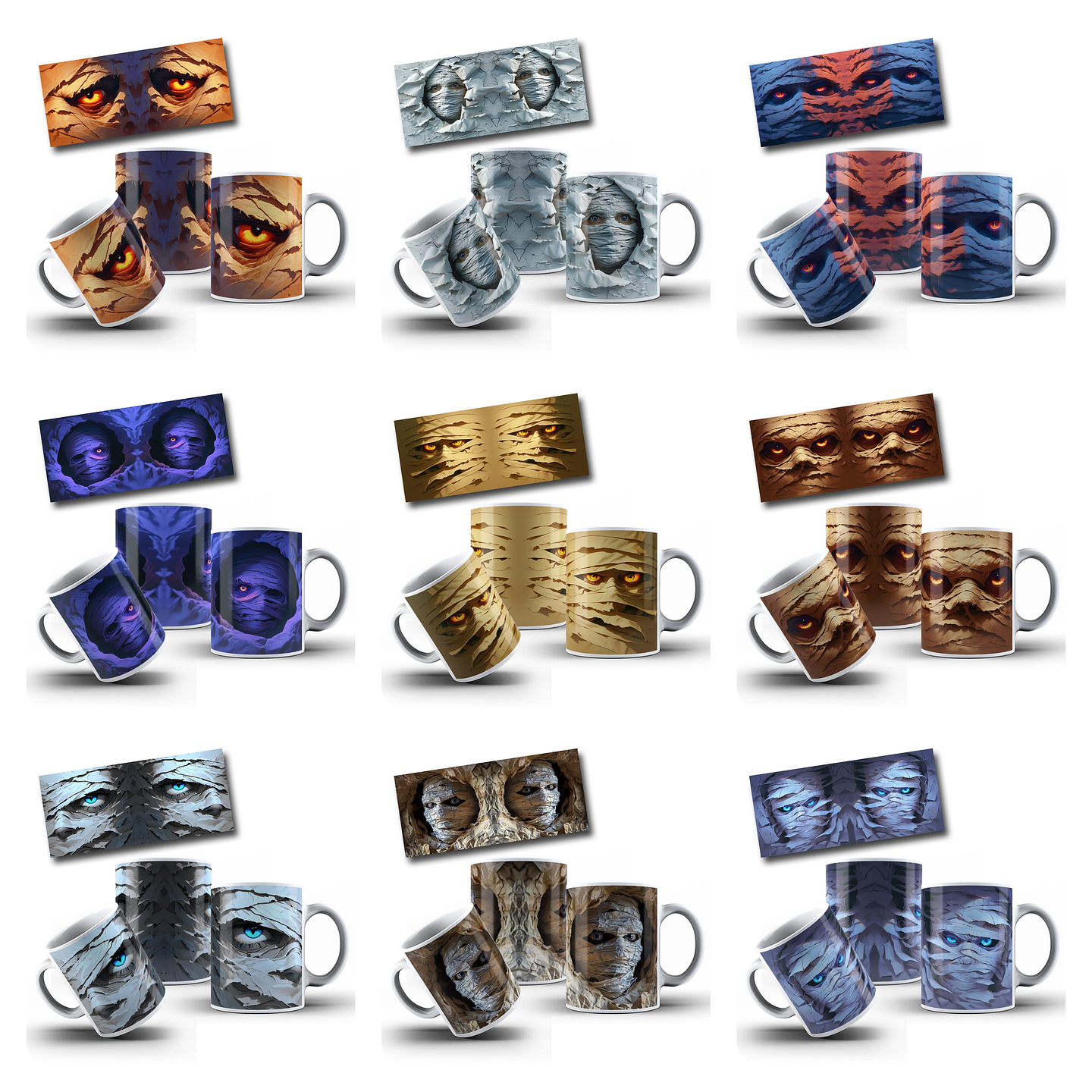 100 Artes para Canecas e Camisa Halloween Arquivo em Png 4