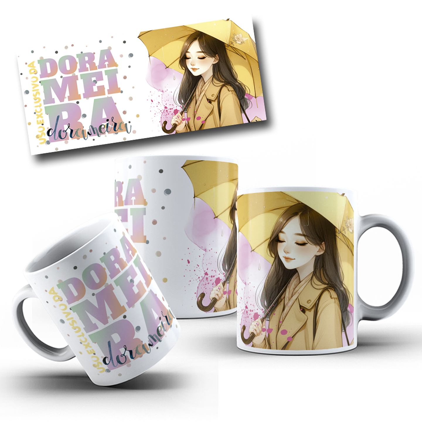 7 Artes para Caneca Dorameira Dorama Arquivo em Jpg 1