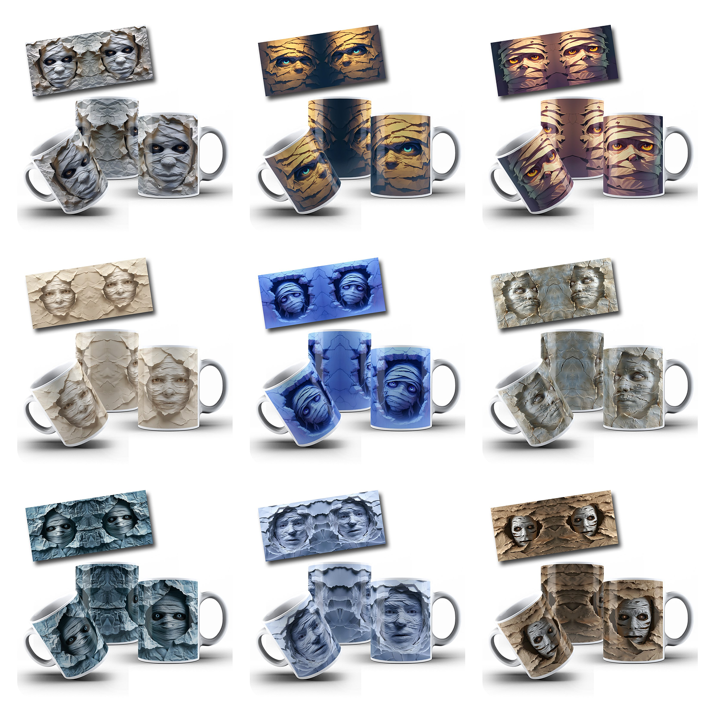 100 Artes para Canecas e Camisa Halloween Arquivo em Png 5