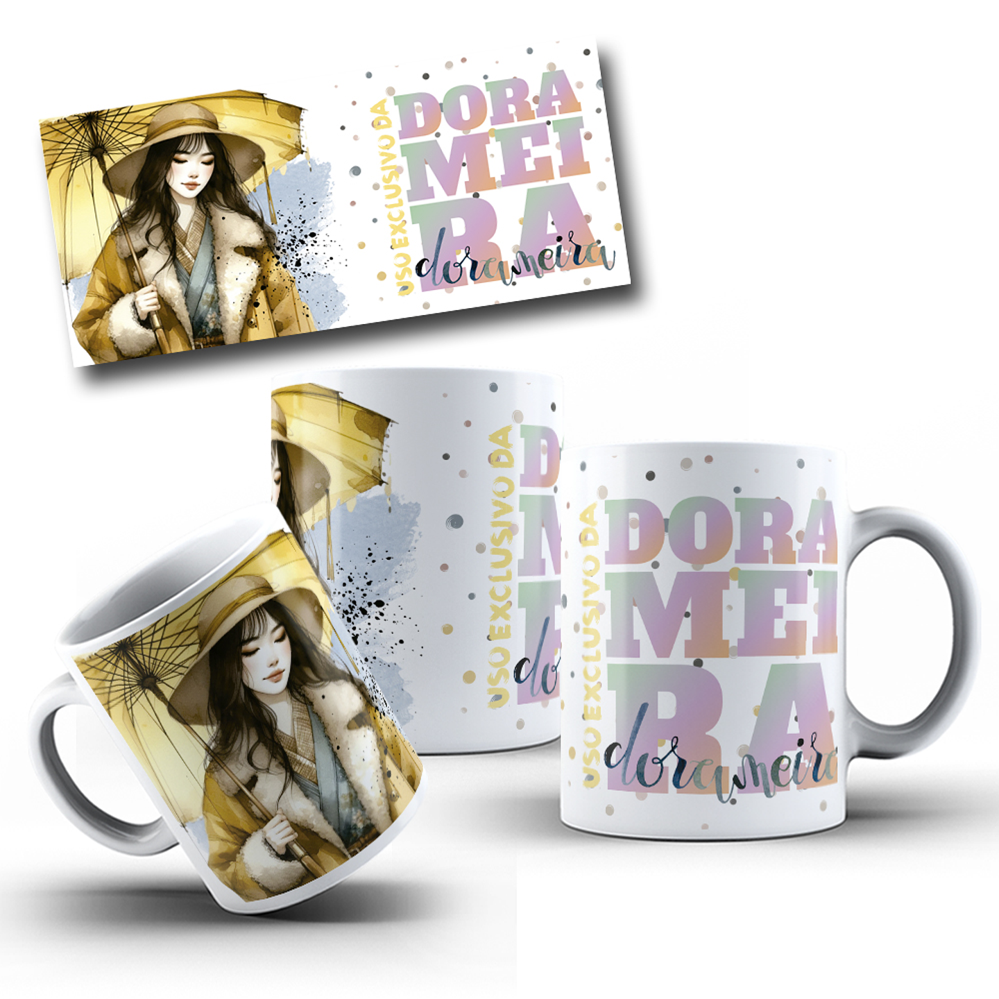 7 Artes para Caneca Dorameira Dorama Arquivo em Jpg 2