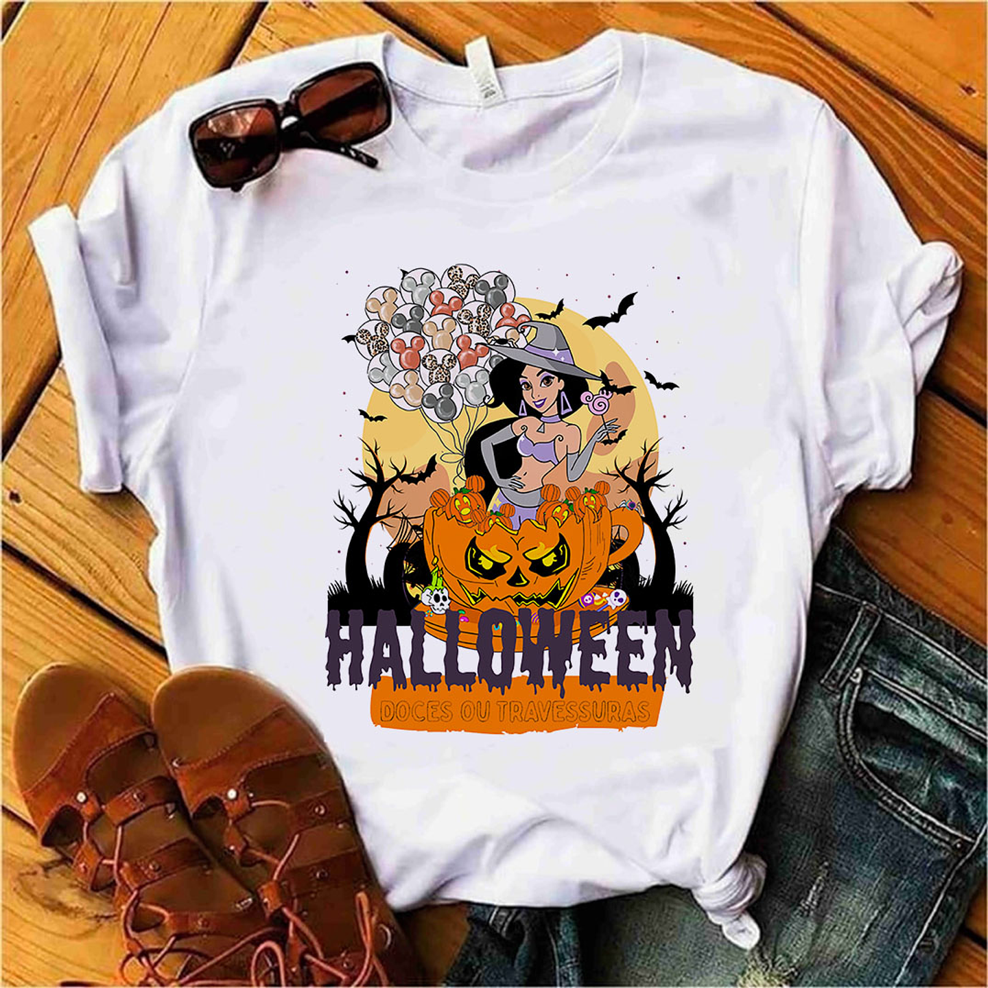 7 Artes para Camisa Princesas Halloween Arquivo em Png 3