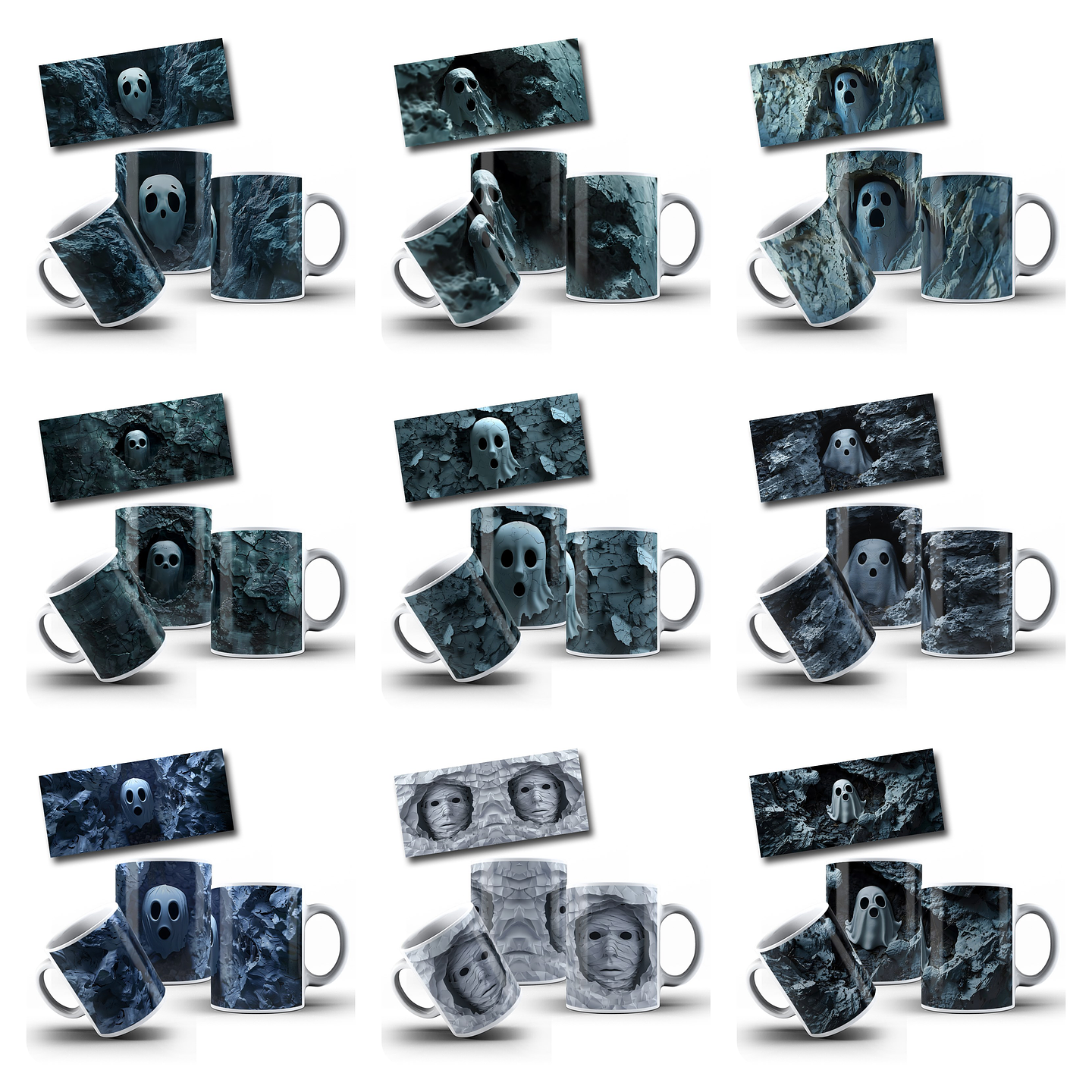 100 Artes para Canecas e Camisa Halloween Arquivo em Png 7