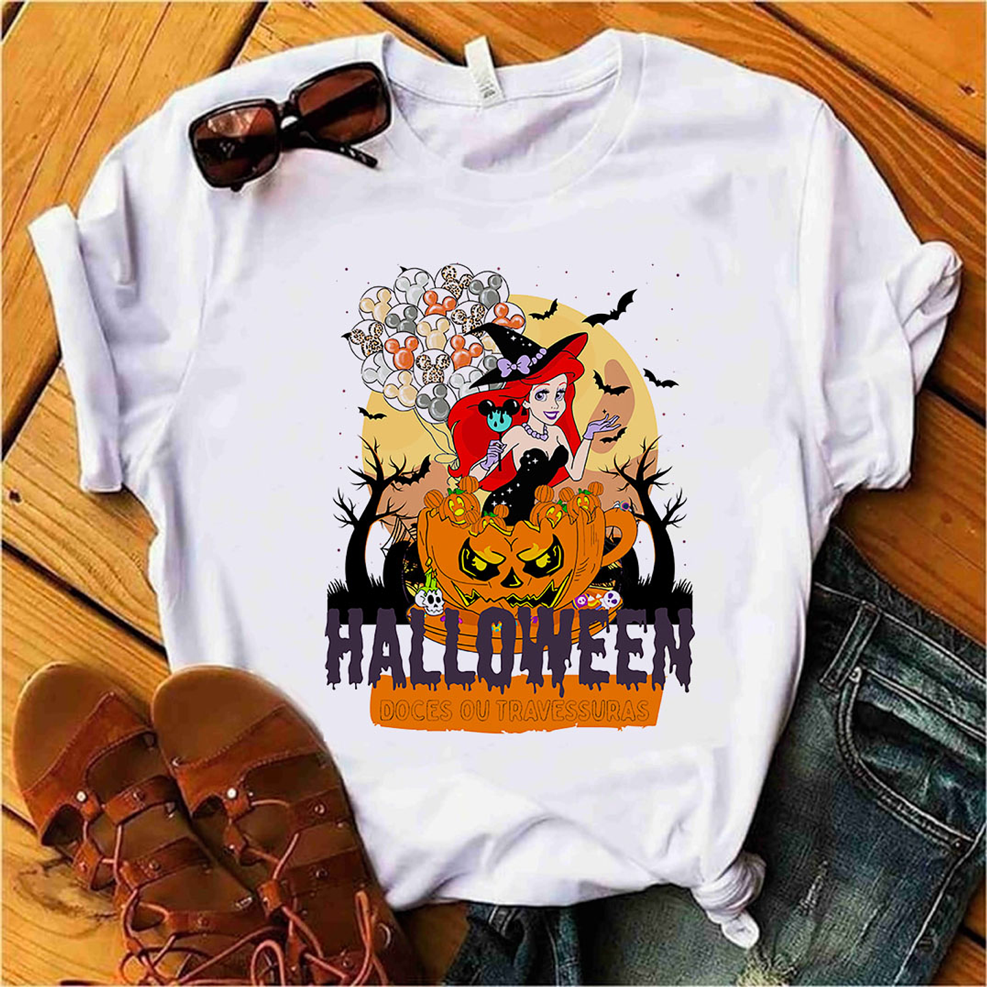 7 Artes para Camisa Princesas Halloween Arquivo em Png 6