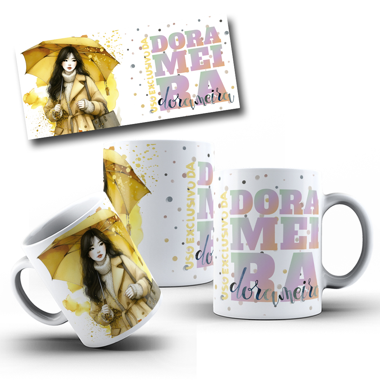 7 Artes para Caneca Dorameira Dorama Arquivo em Jpg 5