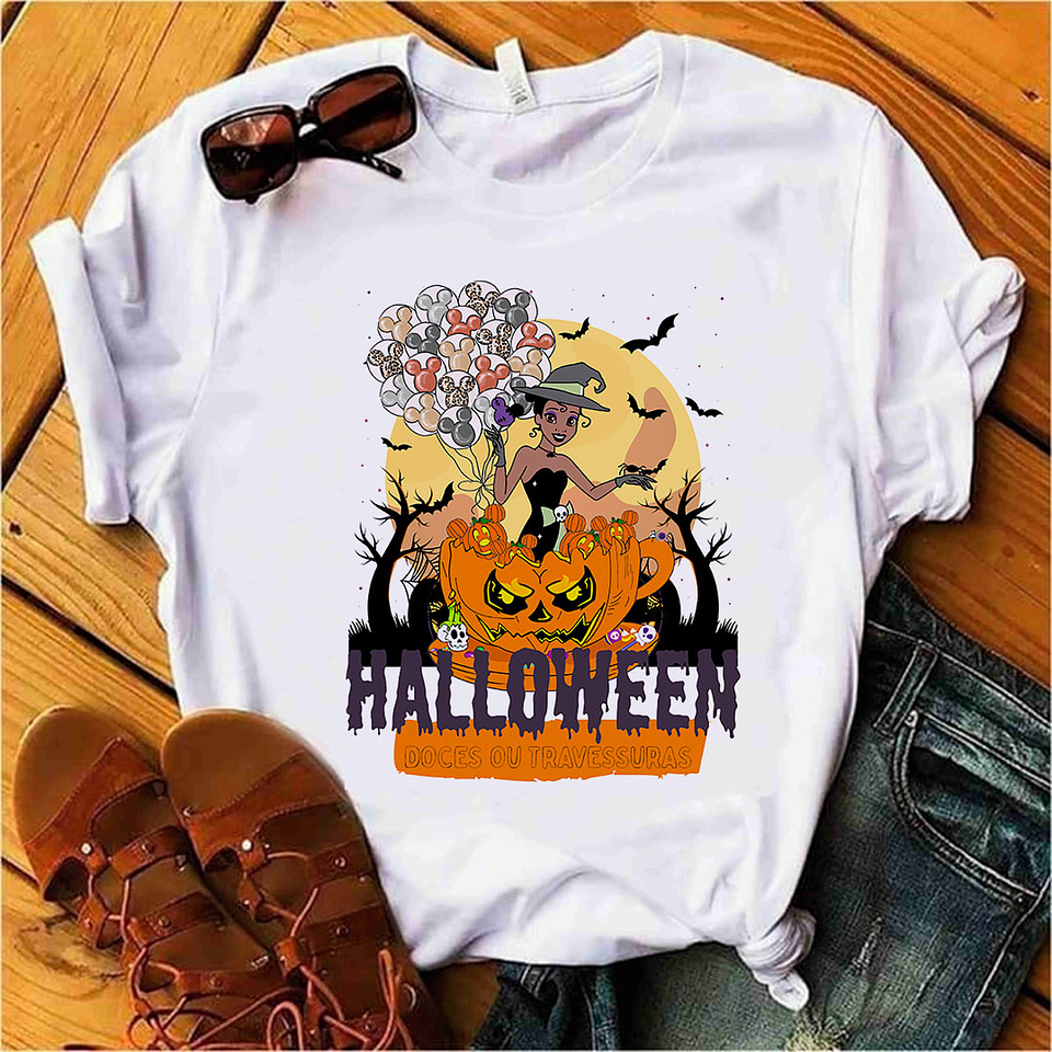 7 Artes para Camisa Princesas Halloween Arquivo em Png 7