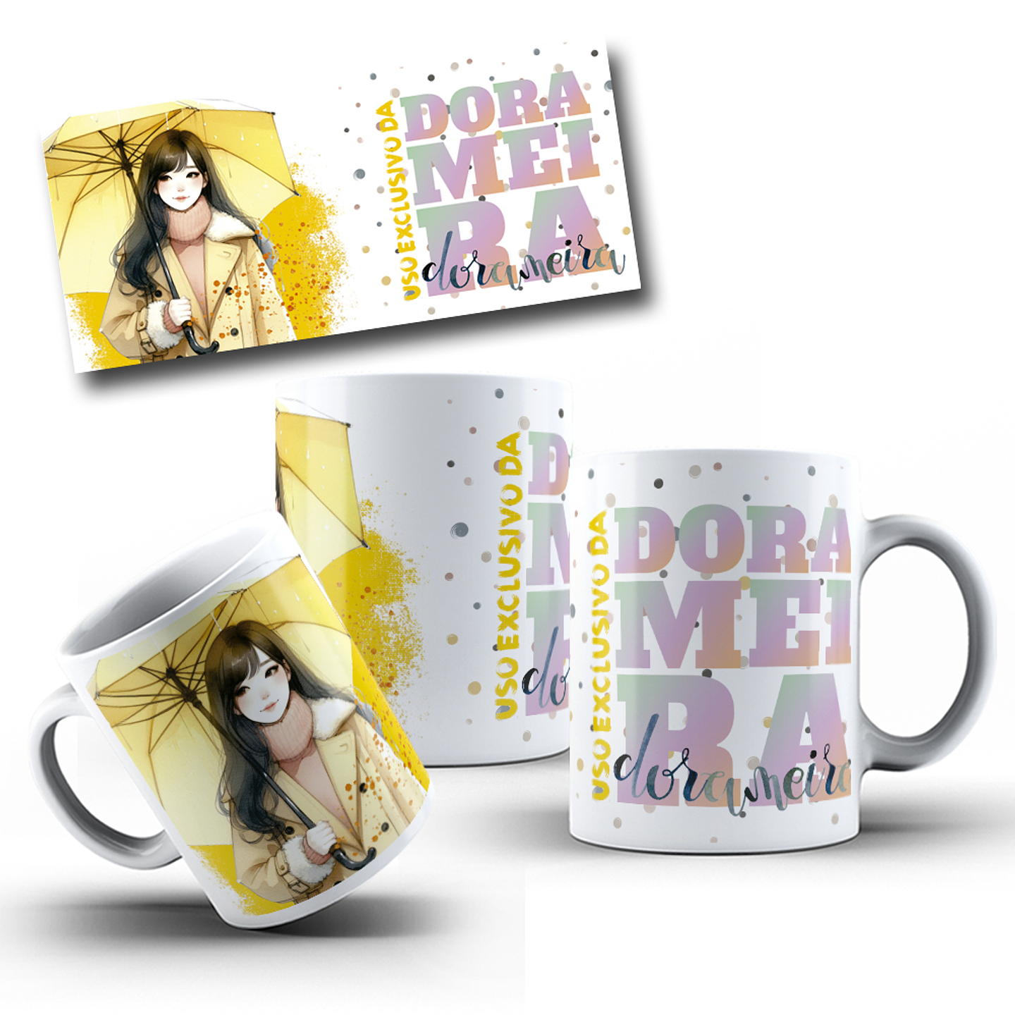 7 Artes para Caneca Dorameira Dorama Arquivo em Jpg 6