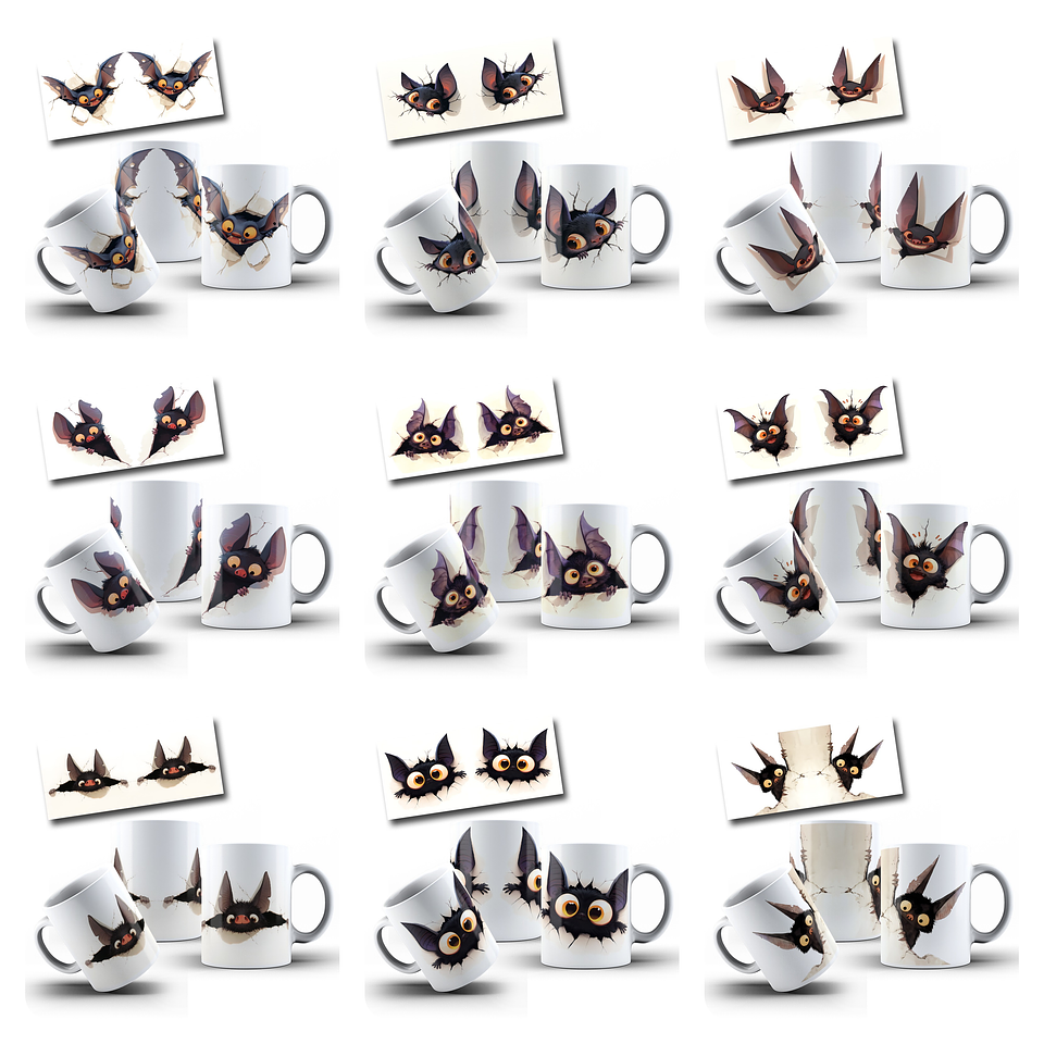 100 Artes para Canecas e Camisa Halloween Arquivo em Png 9