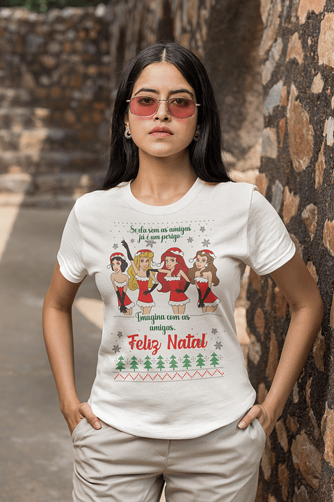 8 Artes para Camisa Natal Princesas Arquivo Editável 
