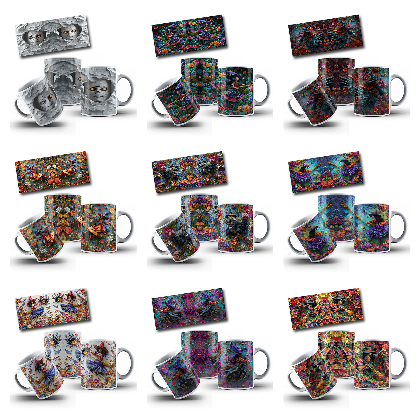 100 Artes para Canecas e Camisa Halloween Arquivo em Png 12