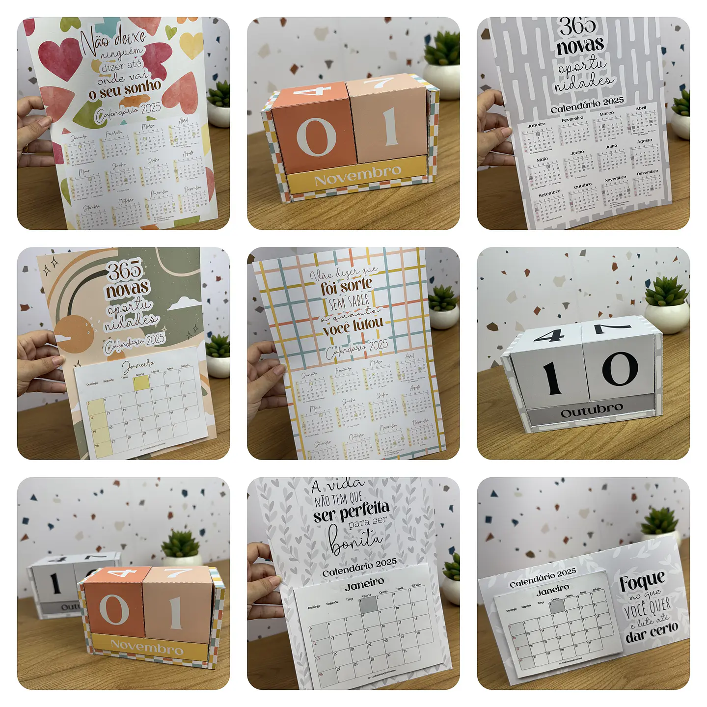Coleção Arquivos para Calendários 2025 em Png 2