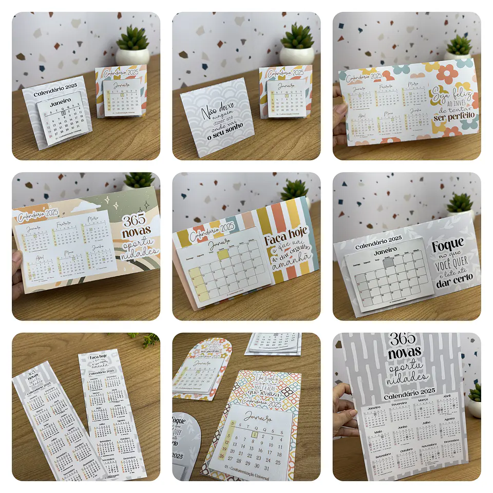 Coleção Arquivos para Calendários 2025 em Png 3