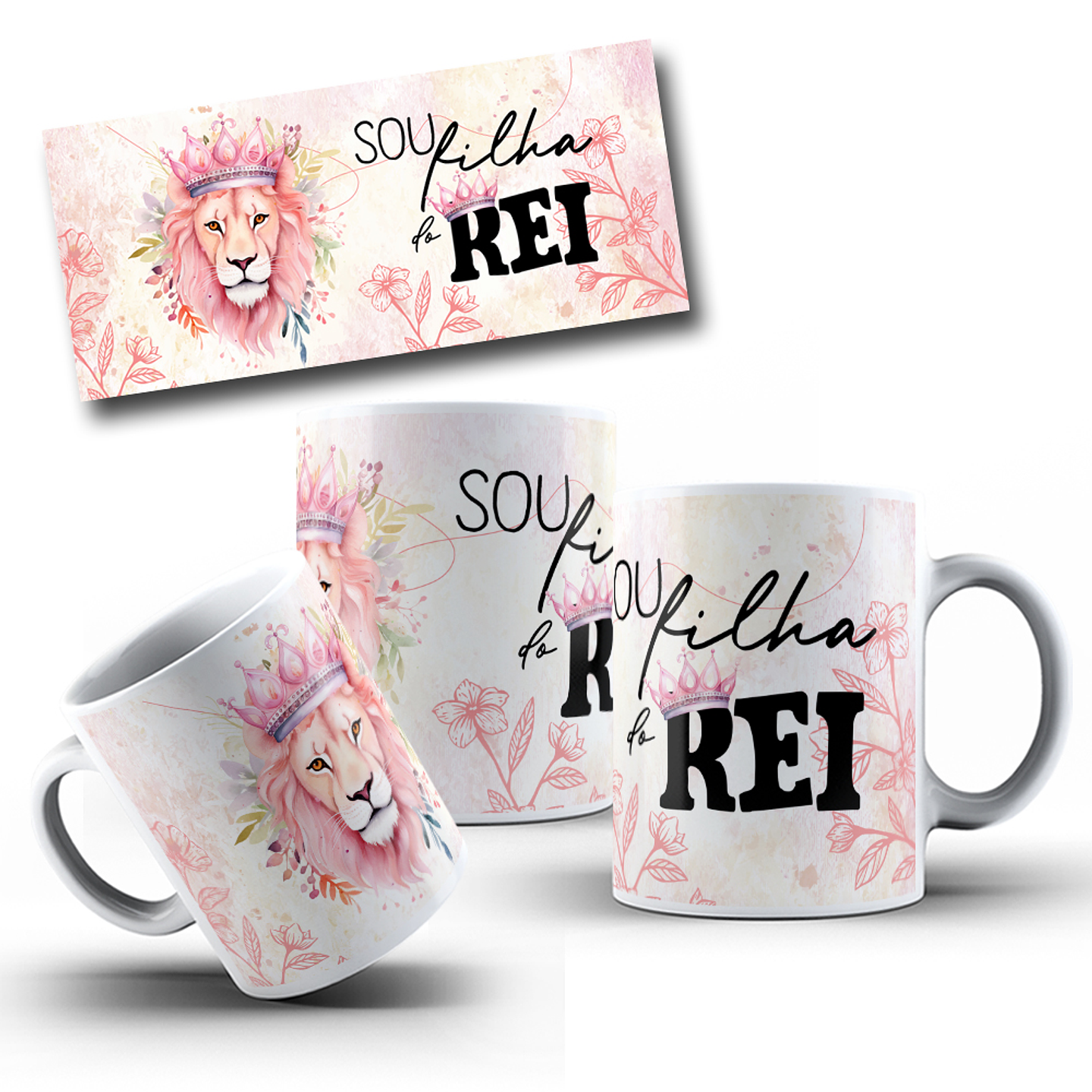 8 Artes para Caneca Leão de Judá Arquivo em Jpg 4