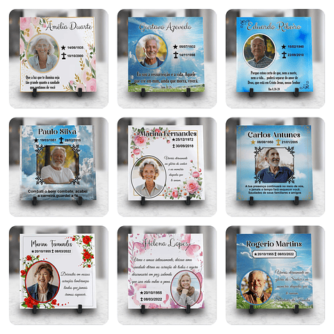 10 Artes para Azulejo Lápide Arquivo Editável