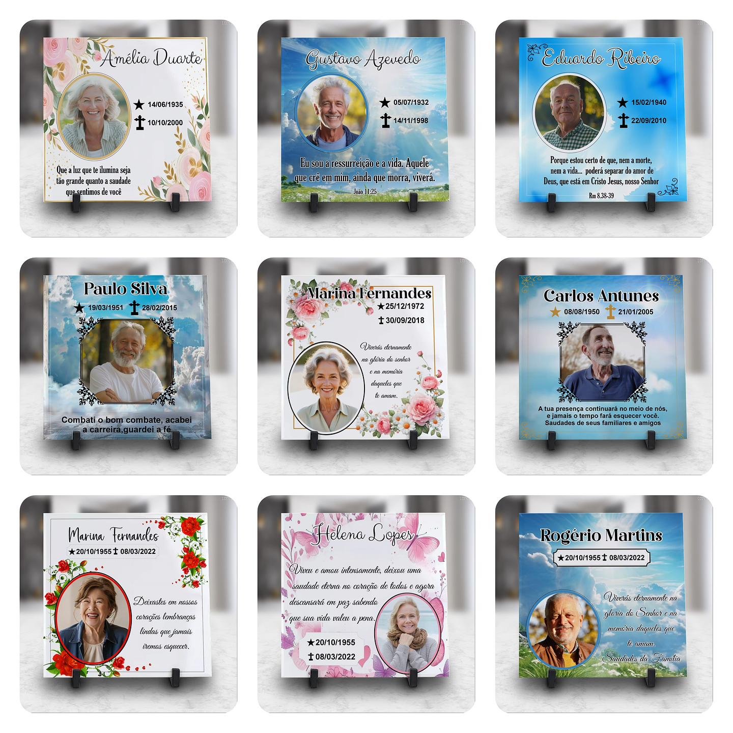 10 Artes para Azulejo Lápide Arquivo Editável 1