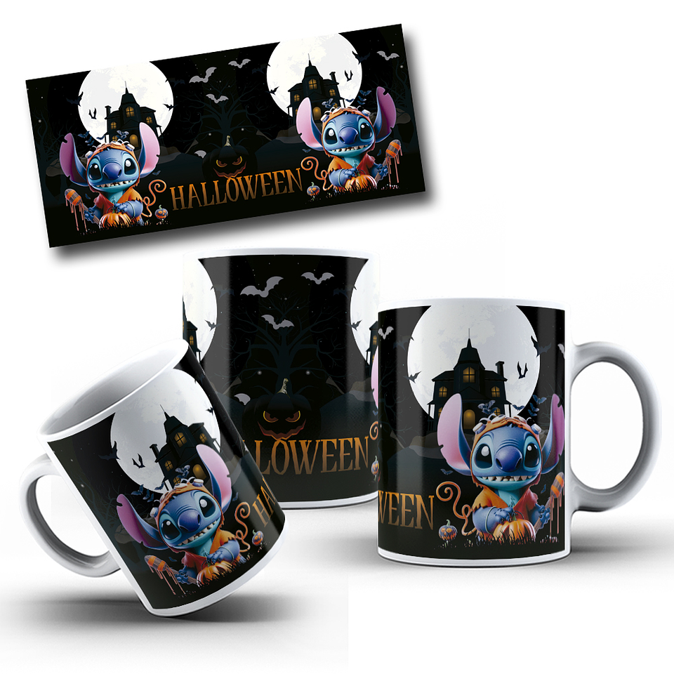 10 Artes para Caneca Stitch Halloween Arquivo em Jpg  1