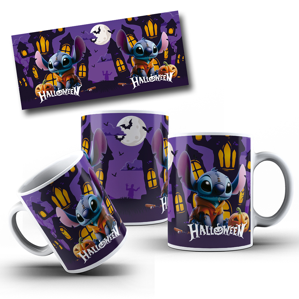 10 Artes para Caneca Stitch Halloween Arquivo em Jpg  4