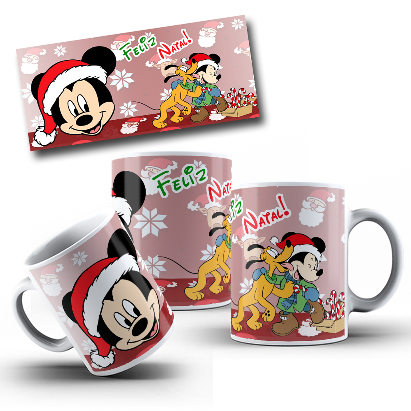 10 Artes para Caneca Natal Stitch e Mickey Arquivo em Jpg 4