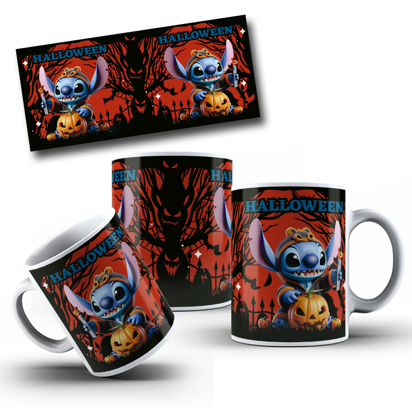 10 Artes para Caneca Stitch Halloween Arquivo em Jpg  6