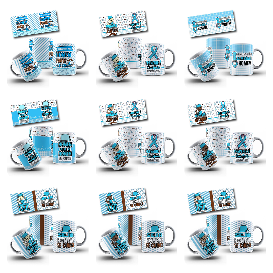 12 Artes para Caneca Novembro Arquivo em Jpg  1