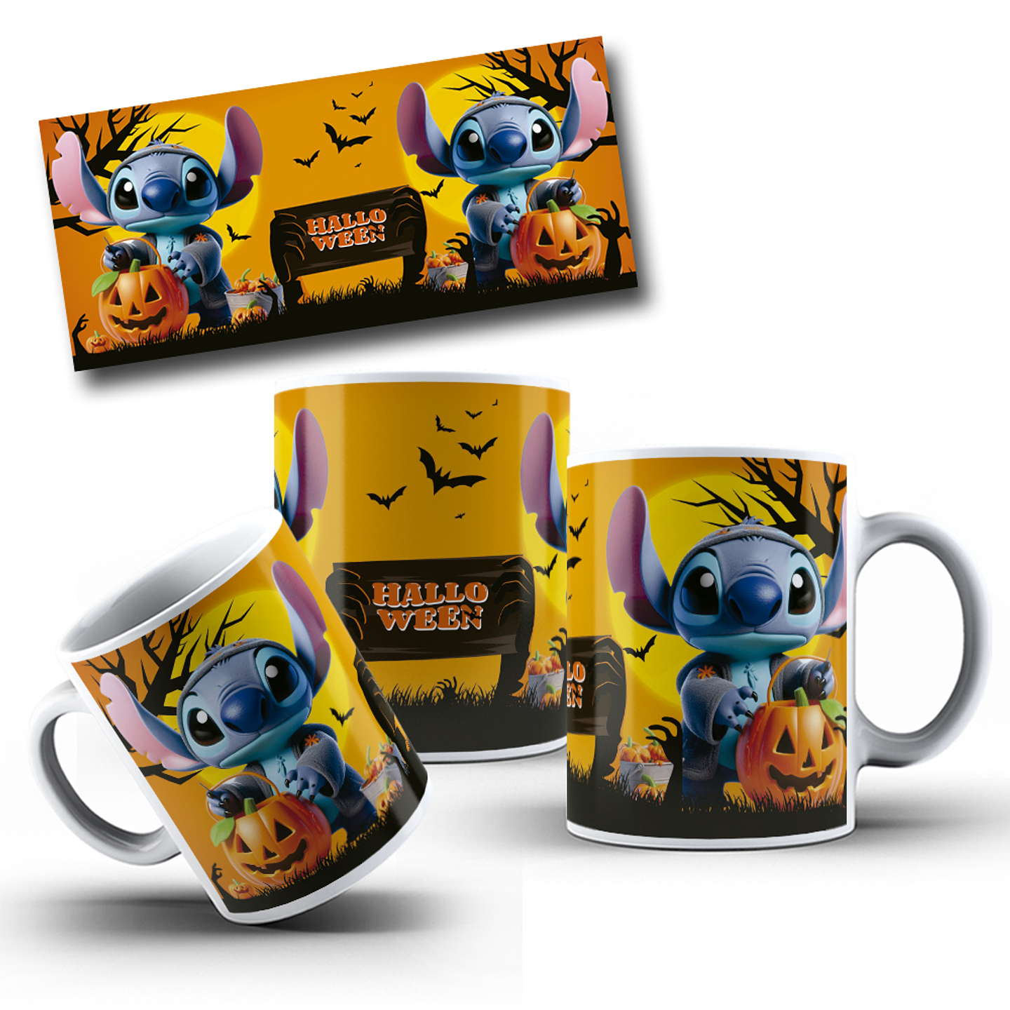 10 Artes para Caneca Stitch Halloween Arquivo em Jpg  9
