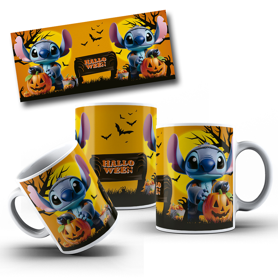 10 Artes para Caneca Stitch Halloween Arquivo em Jpg  9