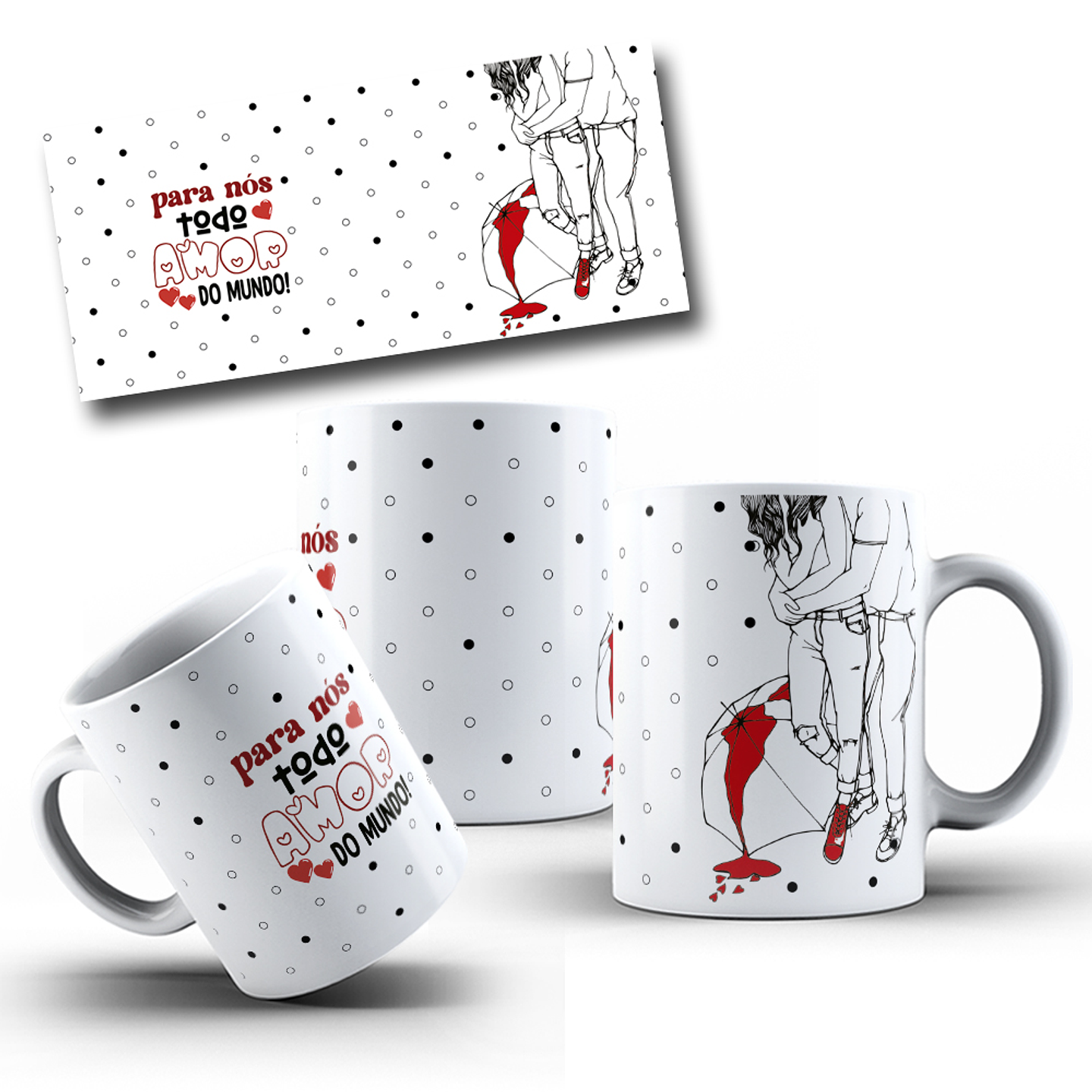 13 Artes para Caneca Dia dos Namorados Arquivo Editável 3