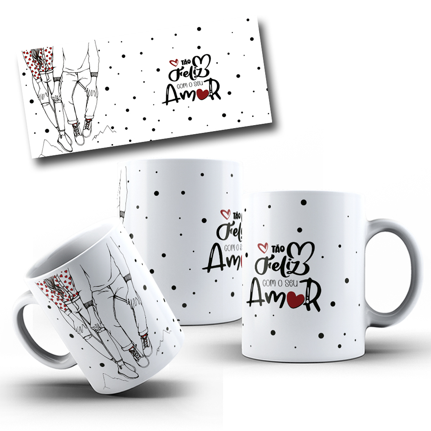 13 Artes para Caneca Dia dos Namorados Arquivo Editável 4