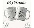 16 Artes para Caneca Feliz Aniversário Arquivo Editável