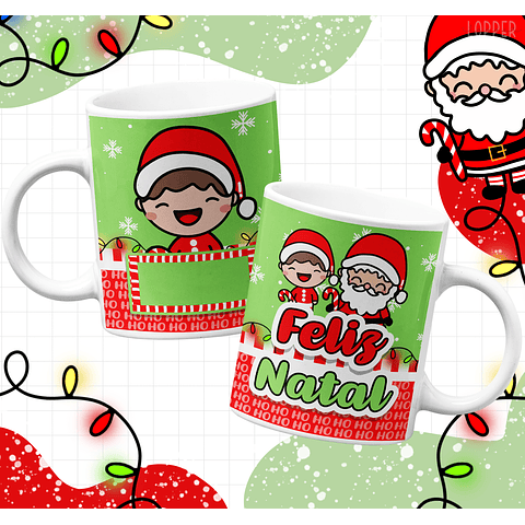 15 Artes para Caneca Natal Infantil Arquivo Editável