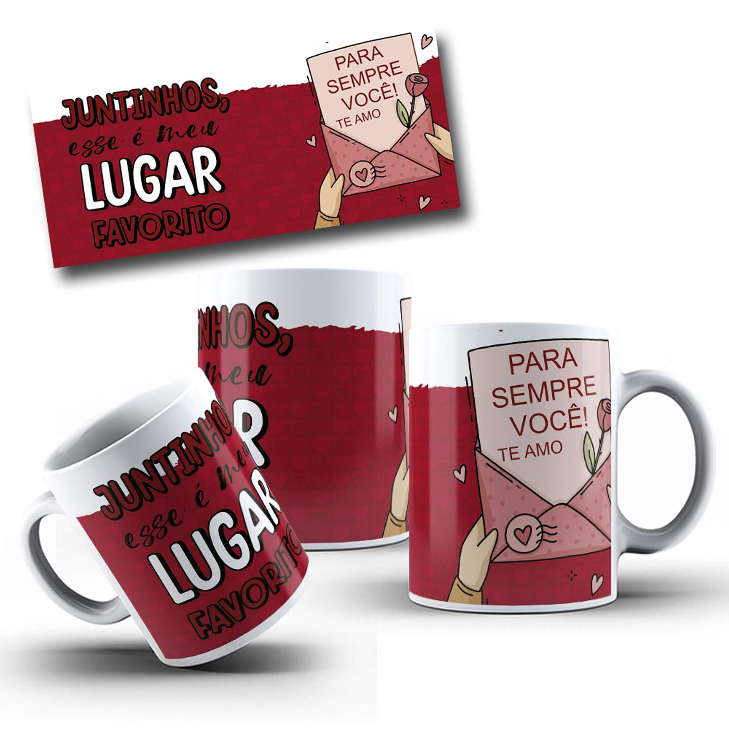 13 Artes para Caneca Dia dos Namorados Arquivo Editável 7