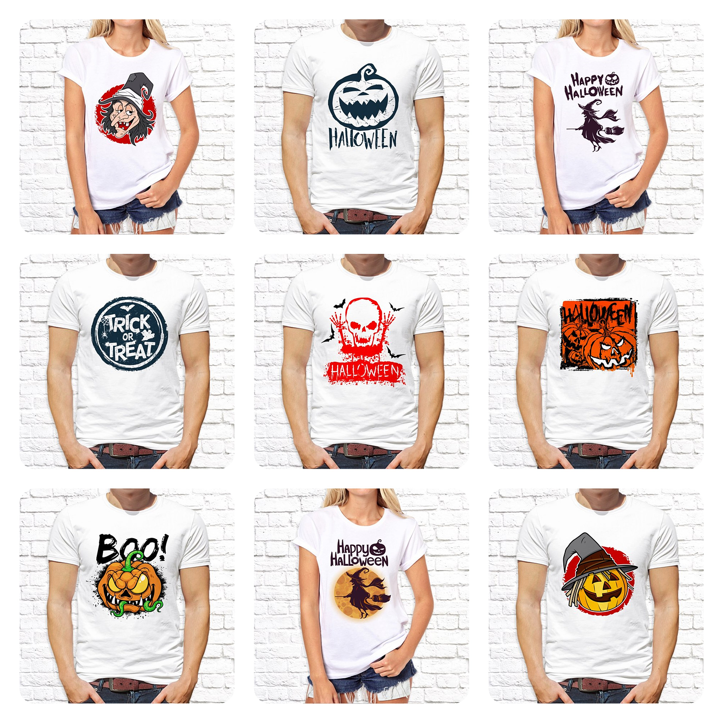 19 Artes para Camisa Halloween Arquivo Editável 2